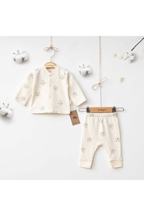 Bebek Takımı Pamuklu New Ages Pijama Takımı 2 Parça Set 0-6 Aylık