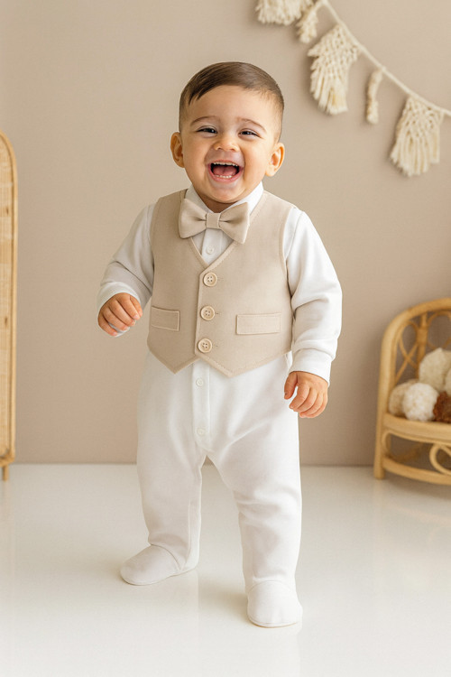 Keten Yelekli Tulum (Tekparça)