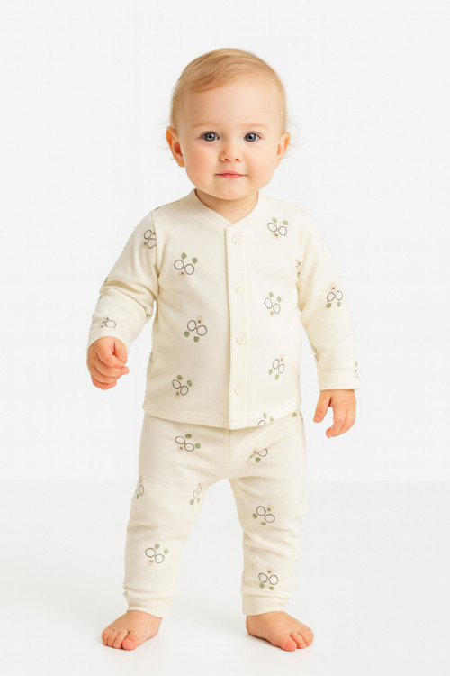 Bebek Takımı Pamuklu New Ages Pijama Takımı 0-6 Aylık