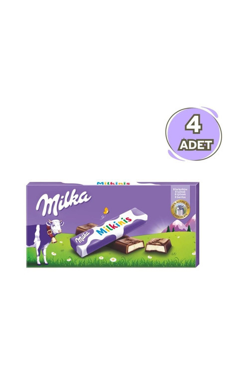 Milkinis Süt Dolgulu Çikolata 87,5 gr - 4 Adet