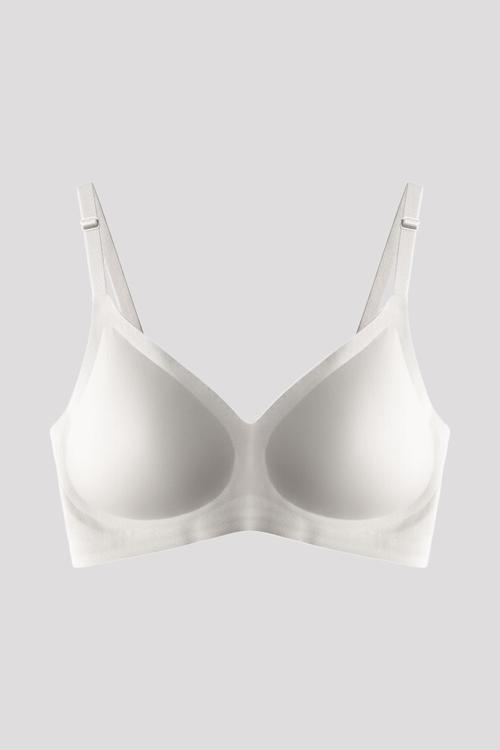 Krem Lazer Kesim Dikişsiz Sütyen Çıkarılabilir Pedli Hayalet Sütyen Agraflı Ayarlanabilir Askılı