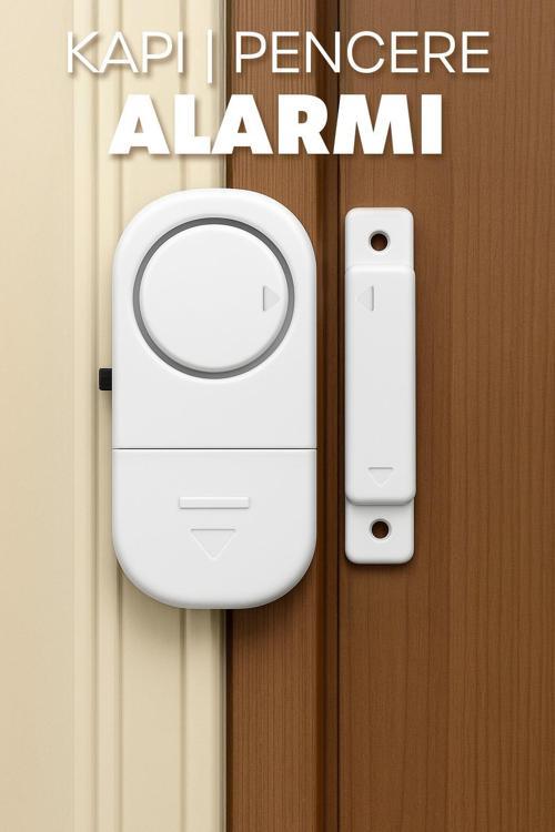 1 Adet Kablosuz Kapı Pencere Alarmı Pilli Uzun Ömürlü Hırsız Güvenlik Cihazı Alarm Sistemi