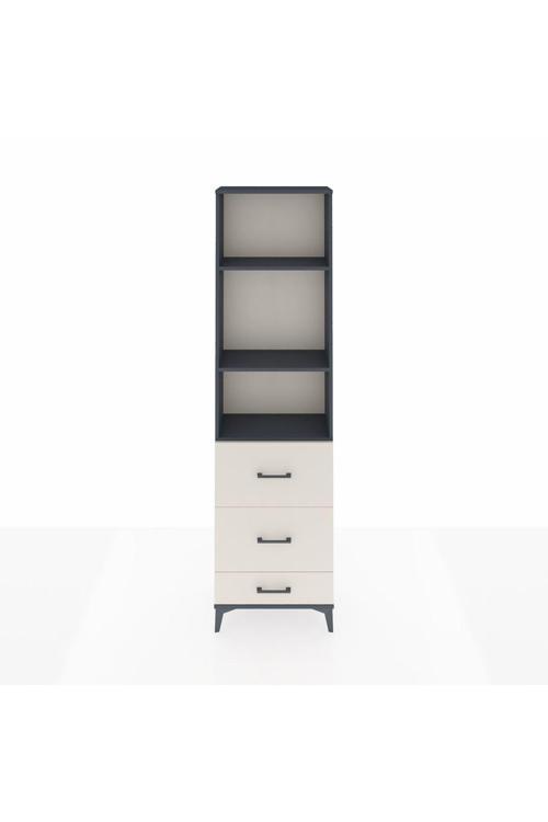 Arges Dolap 3 Raflı 3 Çekmeceli 60 x 30 x 221 Antrasit-Aytaşı