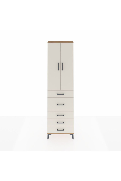 Arges Dolap 2 Raflı 5 Çekmeceli 2 Kapaklı 60 x 30 x 221 cm Çam - Aytaşı