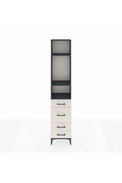 Arges Dolap 3 Raflı 4 Çekmeceli 44 x 30 x 221 Antrasit-Aytaşı