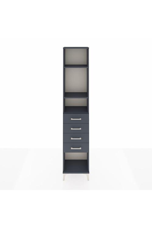 Arges Dolap 3 Raflı 4 Çekmeceli 44 x 30 x 221 Antrasit-Antrasit