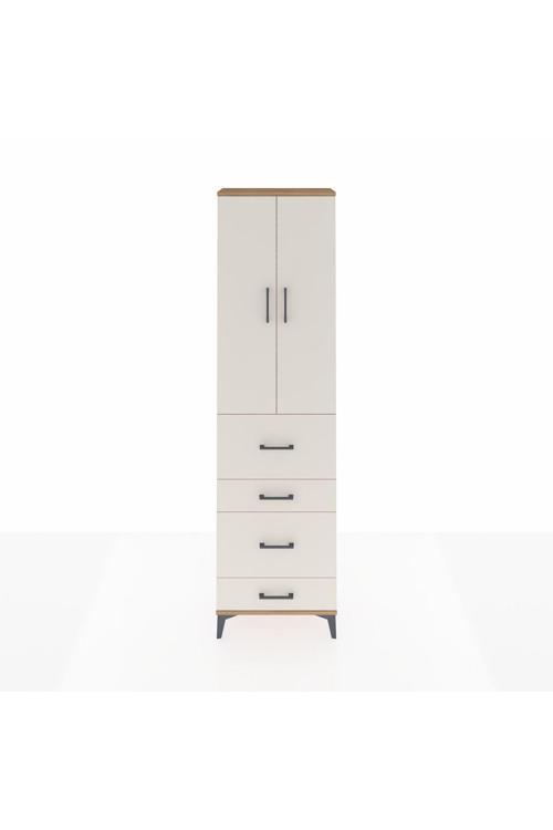 Arges Dolap 2 Raflı 4 Çekmeceli Tek Askılı 60 x 30 x 221 Çam-Aytaşı