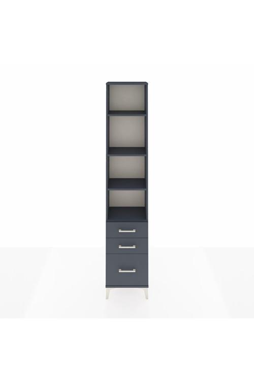 Arges Dolap 4 Raflı 3 Çekmeceli 44 x 30 x 221 Antrasit-Antrasit