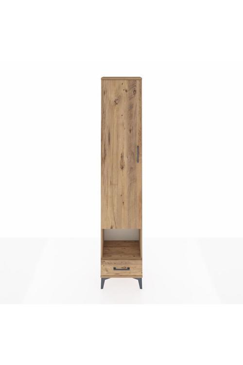 Arges Dolap 3 Raflı Tek Çekmeceli Tek Askılı 44 x 30 x 221 Çam-Çam