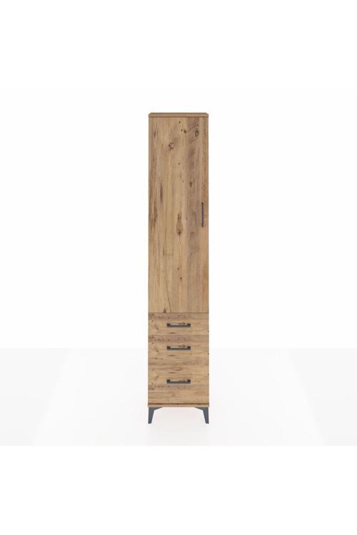 Arges Dolap 2 Raflı 3 Çekmeceli Tek Askılı 44 x 30 x 221 Çam-Çam