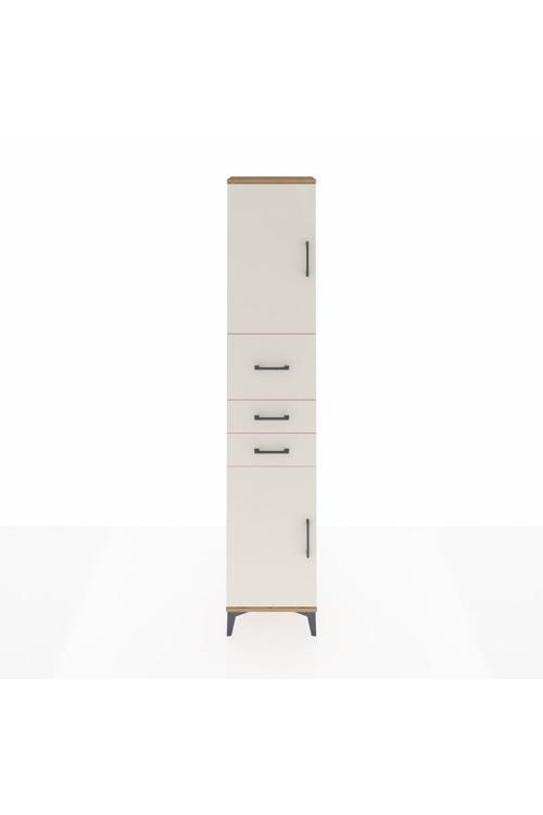 Arges Dolap 3 Raflı 3 Çekmeceli 2 Kapaklı 44 x 30 x 221 Çam-Aytaşı