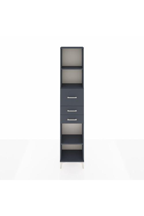 Arges Dolap 3 Raflı 3 Çekmeceli 44 x 30 x 221 Antrasit-Antrasit