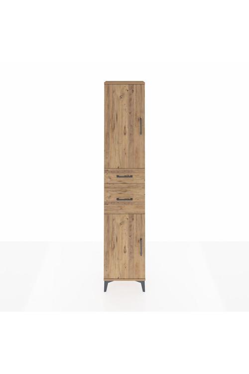 Arges Dolap 4 Raflı 2 Çekmeceli 2 Kapaklı 44 x 30 x 221 Çam-Çam