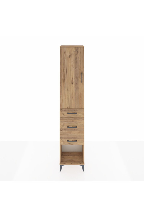 Arges Dolap 2 Raflı 3 Çekmeceli Tek Askılı 44 x 30 x 221 Çam-Çam