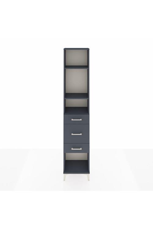 Arges Dolap 3 Raflı 3 Çekmeceli 44 x 30 x 221 Antrasit-Antrasit