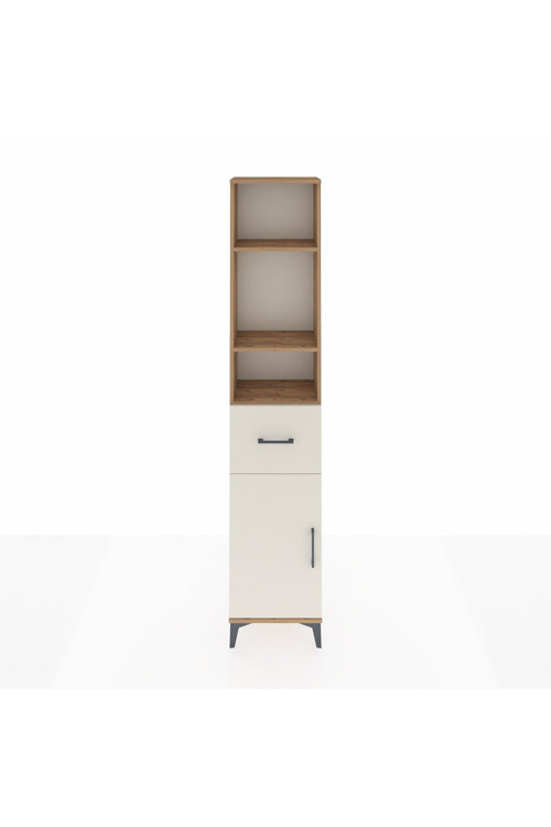 Arges Dolap 4 Raflı Tek Çekmeceli Tek Kapaklı 44 x 30 x 221 Çam-Aytaşı