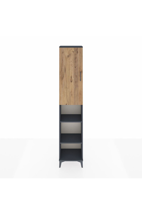Arges Dolap 4 Raflı 1 Kapaklı 1 Askılı 44 x 30 x 221 cm Antrasit - Çam