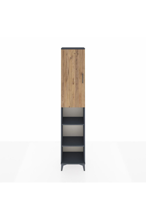 Arges Dolap 5 Raflı 1 Kapaklı 44 x 30 x 221 cm Antrasit - Çam