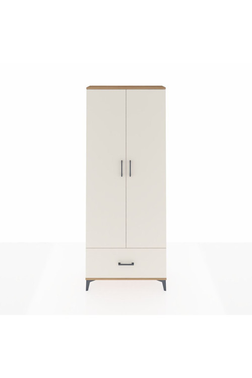 Arges Dolap 5 Raflı Tek Çekmeceli 2 Kapaklı 88 x 30 x 221 Çam-Aytaşı