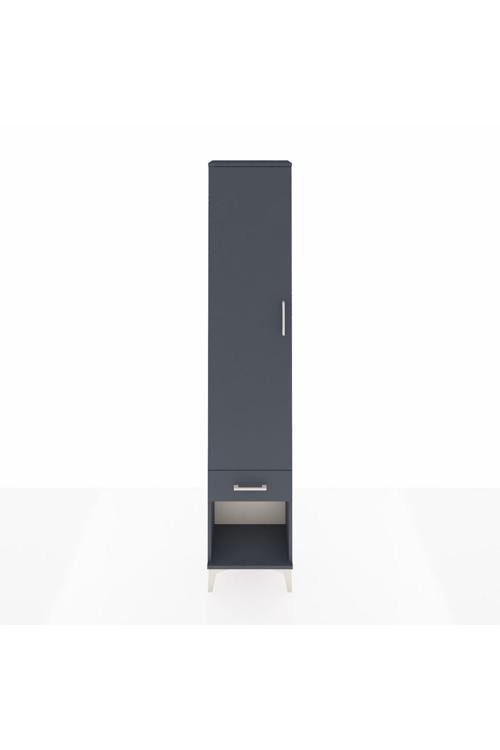 Arges Dolap 2 Raflı 1 Çekmeceli 1 Askılı 44 x 30 x 221 cm Antrasit - Antrasit