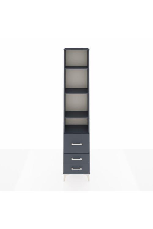 Arges Dolap 4 Raflı 3 Çekmeceli 44 x 30 x 221 Antrasit-Antrasit