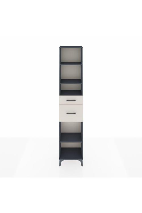 Arges Dolap 4 Raflı 2 Çekmeceli 44 x 30 x 221 Antrasit-Aytaşı