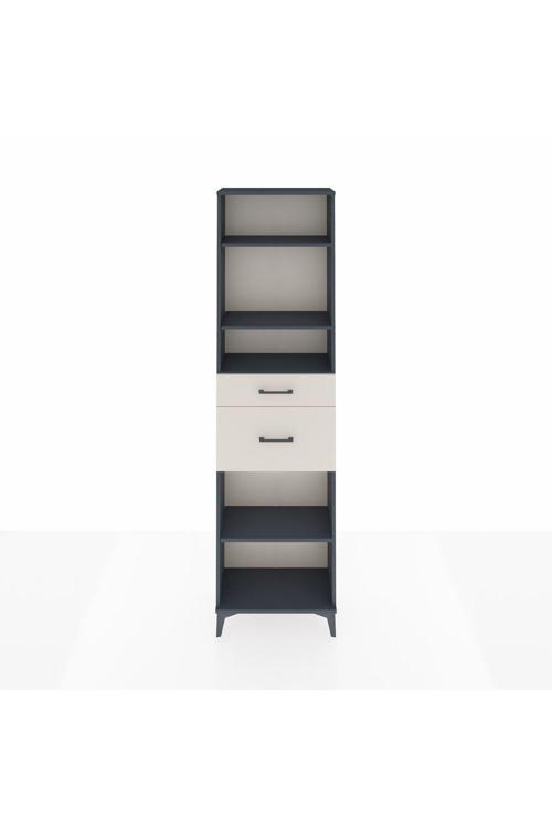 Arges Dolap 4 Raflı 2 Çekmeceli 60 x 30 x 221 Antrasit-Aytaşı