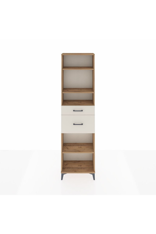 Arges Dolap 4 Raflı 2 Çekmeceli 60 x 30 x 221 Çam-Aytaşı
