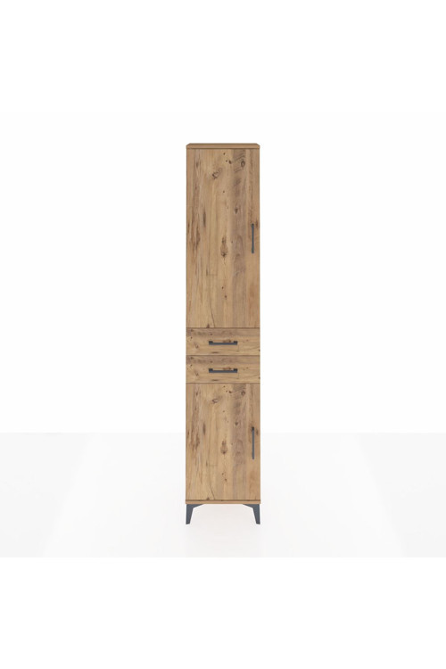 Arges Dolap 4 Raflı 2 Çekmeceli 2 Kapaklı 44 x 30 x 221 Çam-Çam