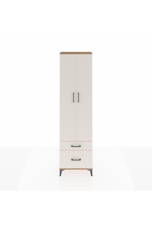 Arges Dolap 3 Raflı 2 Çekmeceli Tek Askılı 60 x 30 x 221 Çam-Aytaşı