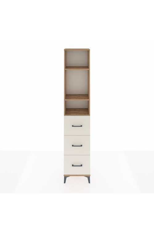 Arges Dolap 3 Raflı 3 Çekmeceli 44 x 30 x 221 Çam-Aytaşı