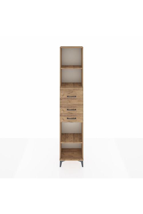 Arges Dolap 3 Raflı 3 Çekmeceli 44 x 30 x 221 Çam-Çam