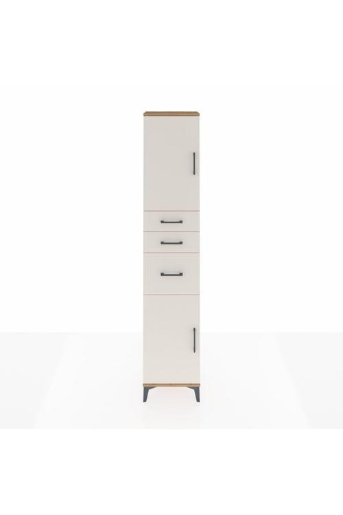 Arges Dolap 3 Raflı 3 Çekmeceli 2 Kapaklı 44 x 30 x 221 cm Çam - Aytaşı