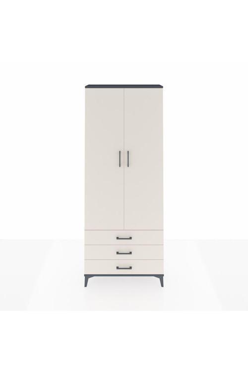 Arges Dolap 2 Raflı 3 Çekmeceli 1 Askılı 88 x 30 x 221 cm Antrasit - Aytaşı