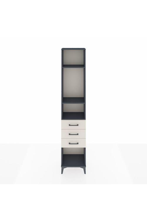 Arges Dolap 3 Raflı 3 Çekmeceli 44 x 30 x 221 Antrasit-Aytaşı