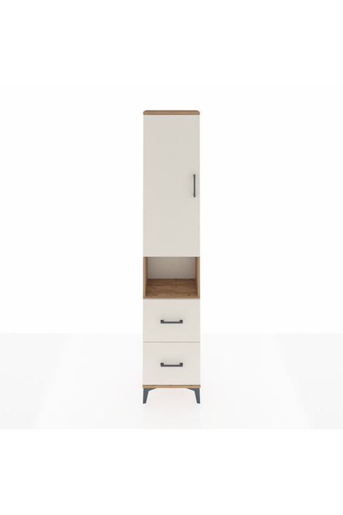 Arges Dolap 3 Raflı 2 Çekmeceli Tek Askılı 44 x 30 x 221 Çam-Aytaşı