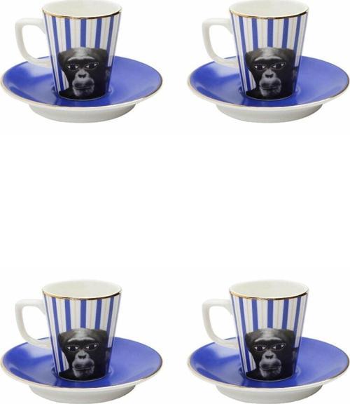 Wild Life Monkey Tabaklı Kahve Fincanı 75cc 4'lü