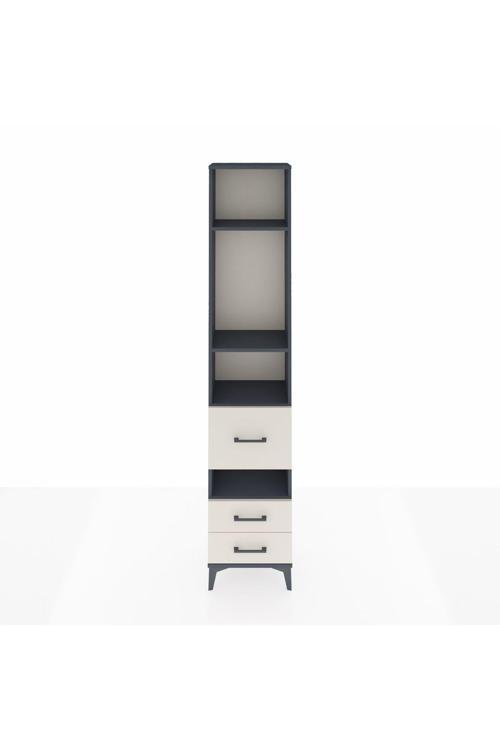 Arges Dolap 4 Raflı 3 Çekmeceli 44 x 30 x 221 Antrasit-Aytaşı