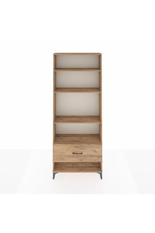 Arges Dolap 4 Raflı Tek Çekmeceli 88 x 30 x 221 Çam-Çam