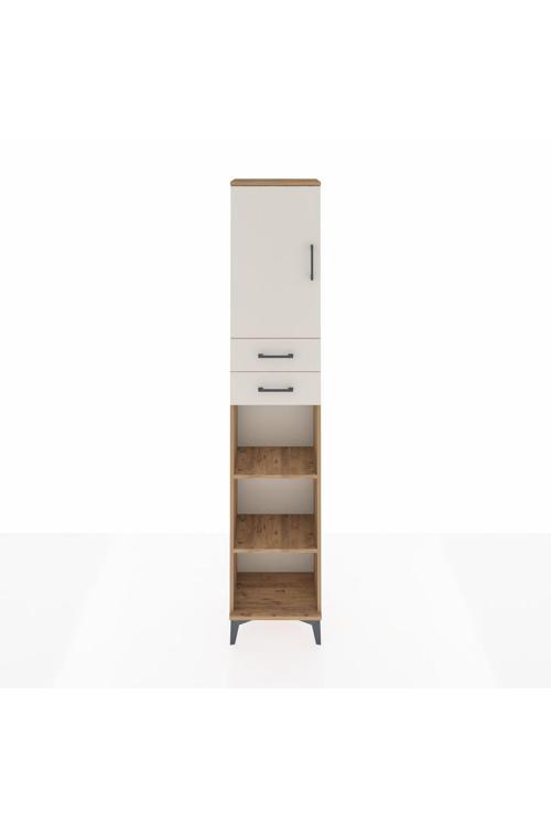 Arges Dolap 4 Raflı 2 Çekmeceli Tek Kapaklı 44 x 30 x 221 Çam-Aytaşı