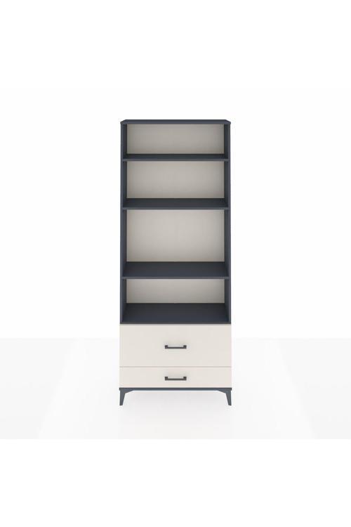 Arges Dolap 4 Raflı 2 Çekmeceli 88 x 30 x 221 Antrasit-Aytaşı