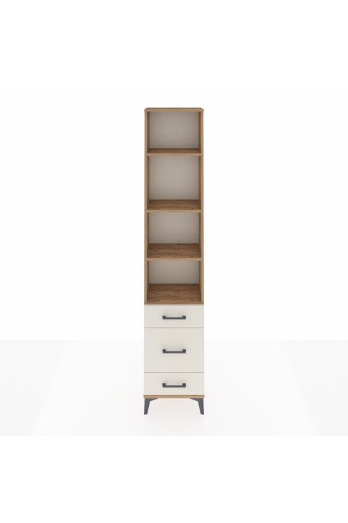 Arges Dolap 4 Raflı 3 Çekmeceli 44 x 30 x 221 Çam-Aytaşı