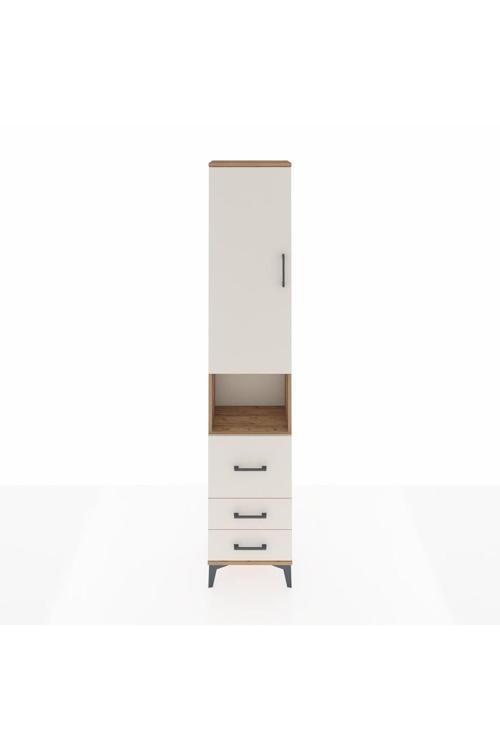 Arges Dolap 4 Raflı 3 Çekmeceli Tek Kapaklı 44 x 30 x 221 Çam-Aytaşı