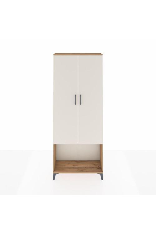 Arges Dolap 2 Raflı 2 Kapaklı Tek Askılı 88 x 30 x 221 Çam-Aytaşı