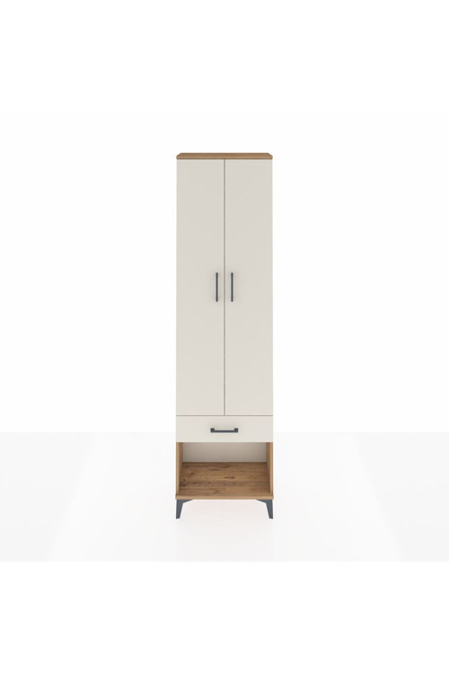 Arges Dolap 4 Raflı Tek Çekmeceli 2 Kapaklı 60 x 30 x 221 Çam-Aytaşı