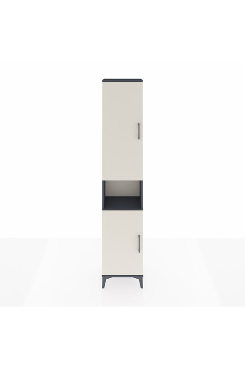 Arges Dolap 4 Raflı 2 Kapaklı 1 Askılı 44 x 30 x 221 cm Antrasit - Aytaşı