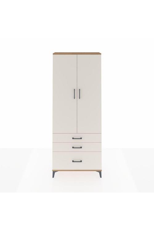 Arges Dolap 2 Raflı 3 Çekmeceli Tek Askılı 88 x 30 x 221 Çam-Aytaşı