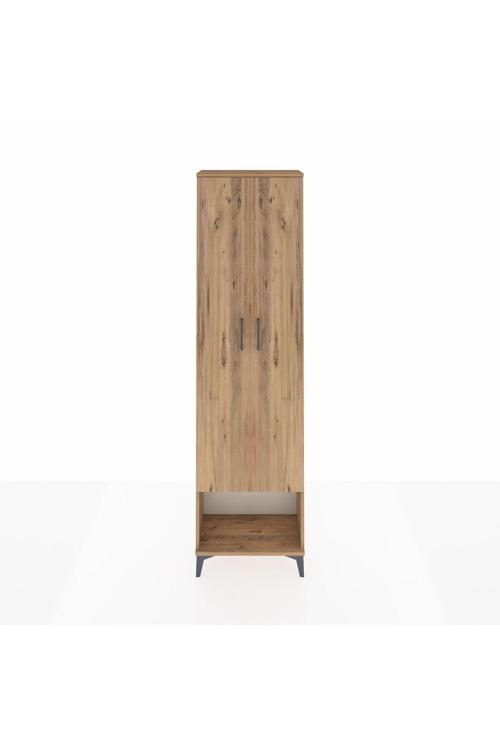 Arges Dolap 3 Raflı 2 Kapaklı 1 Askılı 60 x 30 x 221 cm Çam - Çam