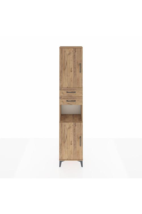 Arges Dolap 4 Raflı 2 Çekmeceli 2 Kapaklı 44 x 30 x 221 Çam-Çam