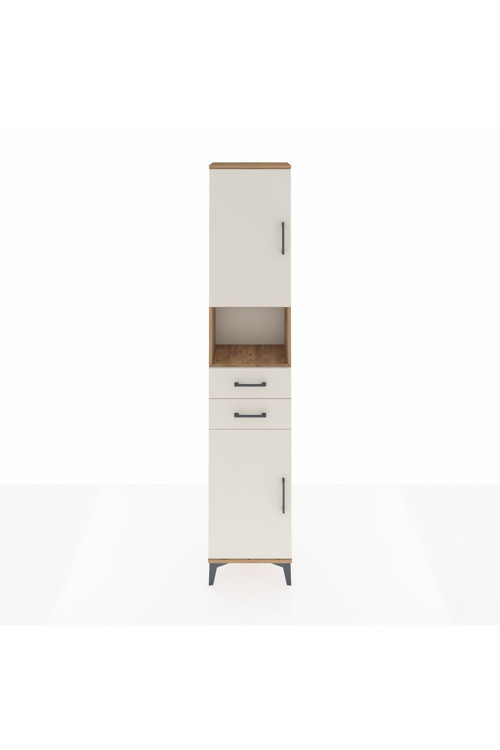 Arges Dolap 4 Raflı 2 Çekmeceli 2 Kapaklı 44 x 30 x 221 Çam-Aytaşı